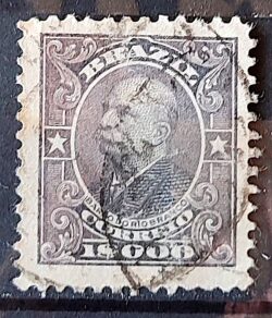 Selo Regular Cod RHM 148 Alegoria Republicana Barao do Rio Branco Diplomacia 1915 Circulado 12