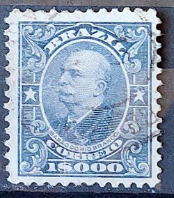 Selo Regular Cod RHM 148 Alegoria Republicana Barao do Rio Branco Diplomacia 1915 Circulado 2