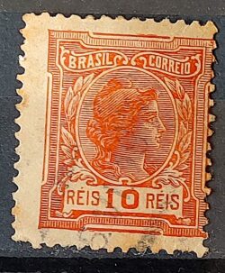 Selo Regular Cod RHM 154 Alegoria Republicana 1918 Circulado 5