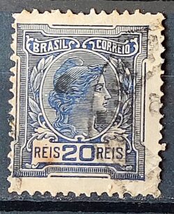 Selo Regular Cod RHM 155 Alegoria Republicana 1918 Circulado 10