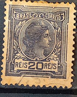 Selo Regular Cod RHM 155 Alegoria Republicana 1918 Circulado 12