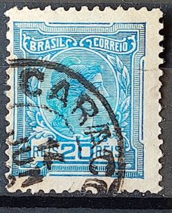 Selo Regular Cod RHM 155 Alegoria Republicana 1918 Circulado 19