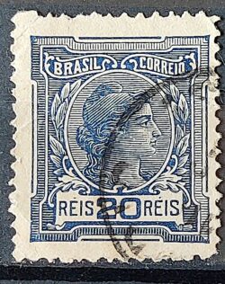 Selo Regular Cod RHM 155 Alegoria Republicana 1918 Circulado 4