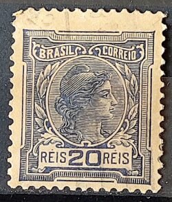Selo Regular Cod RHM 155 Alegoria Republicana 1918 Circulado 5