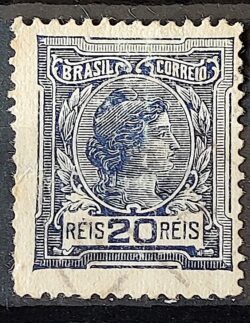 Selo Regular Cod RHM 155 Alegoria Republicana 1918 Circulado 7