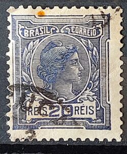 Selo Regular Cod RHM 155 Alegoria Republicana 1918 Circulado 8