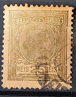 Selo Regular Cod RHM 156 Alegoria Republicana 1918 Circulado 1
