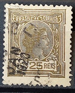 Selo Regular Cod RHM 156 Alegoria Republicana 1918 Circulado 3