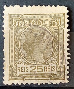 Selo Regular Cod RHM 156 Alegoria Republicana 1918 Circulado 6