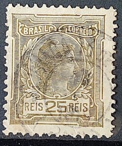 Selo Regular Cod RHM 156 Alegoria Republicana 1918 Circulado 9