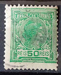 Selo Regular Cod RHM 157 Alegoria Republicana 1918 Circulado 6
