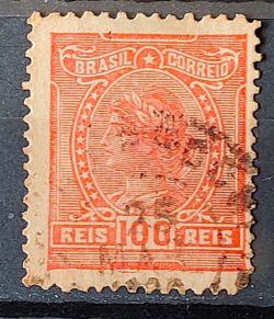 Selo Regular Cod RHM 158 Alegoria Republicana 1918 Circulado 1