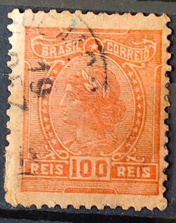 Selo Regular Cod RHM 158 Alegoria Republicana 1918 Circulado 11