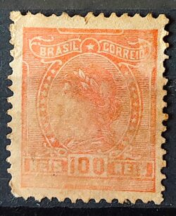 Selo Regular Cod RHM 158 Alegoria Republicana 1918 Circulado 20