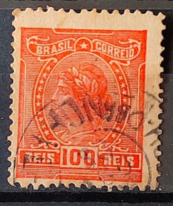 Selo Regular Cod RHM 158 Alegoria Republicana 1918 Circulado 3