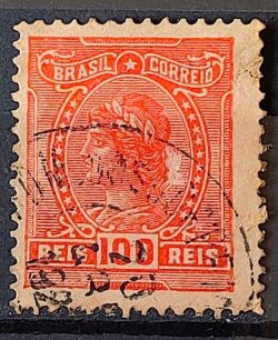 Selo Regular Cod RHM 158 Alegoria Republicana 1918 Circulado 9