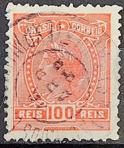 Selo Regular Cod RHM 158 a Alegoria Republicana 1918 Circulado 3