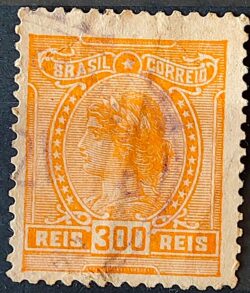 Selo Regular Cod RHM 159 Alegoria Republicana 1918 Circulado 3