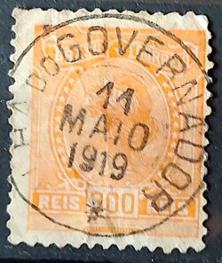 Selo Regular Cod RHM 159 Alegoria Republicana 1918 Circulado 5