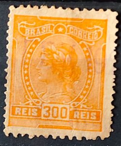 Selo Regular Cod RHM 159 Alegoria Republicana 1918 Circulado 7
