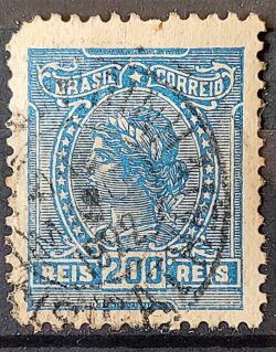 Selo Regular Cod RHM 166 Alegoria Republicana 1918 Circulado 12