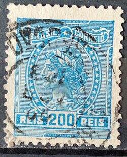 Selo Regular Cod RHM 166 Alegoria Republicana 1918 Circulado 13
