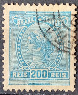Selo Regular Cod RHM 166 Alegoria Republicana 1918 Circulado 2