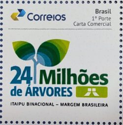 PB 198 Selo Personalizado Itaipu Binacional 24 Milhoes de Arvores 2022