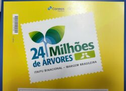 PB 198 Selo Personalizado Itaipu Binacional 24 Milhoes de Arvores 2022 Vinheta