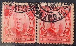 Selo Regular Cod RHM 139a Alegoria Republicana Eduardo Wandenkolk Militar Marinha 1906 Circulado Par 10