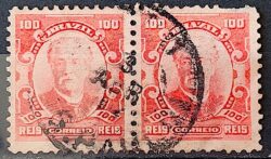 Selo Regular Cod RHM 139a Alegoria Republicana Eduardo Wandenkolk Militar Marinha 1906 Circulado Par 11