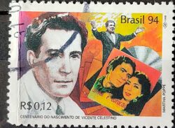 C 1913 Selo Vicente Celestino Musica 1994 Circulado 2