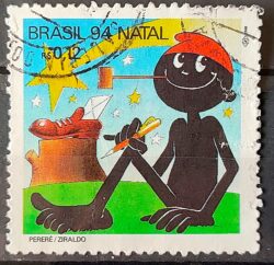 C 1931 Selo de Natal Ziraldo Saci Perere 1994 Circulado 2