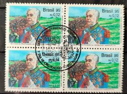 C 1934 Selo 150 Anos Pacificacao da Revolucao Farroupilha Duque de Caxias 1995 Quadra CBC RS