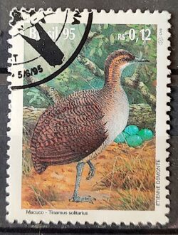 C 1943 Selo Preservacao da Fauna Ave Macuco 1995 Circulado 1