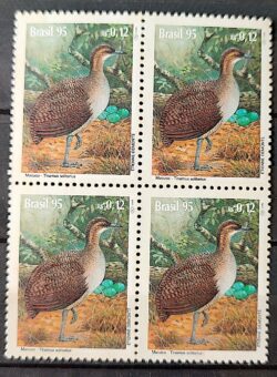 C 1943 Selo Preservacao da Fauna Ave Macuco 1995 Quadra