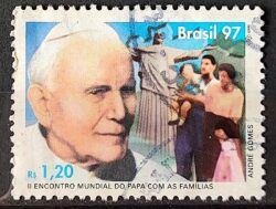 C 2043 Selo Encontro Mundial do Papa com as Familias Religiao 1997 Circulado 11