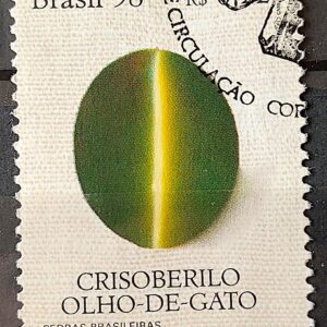 C 2070 Selo Pedras Brasileiras Crisoberilo Olho de Gato 1998 Circulado 2