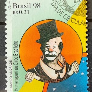 C 2085 Selo Circo Brasileiro Palhaco 1998 Circulado 1