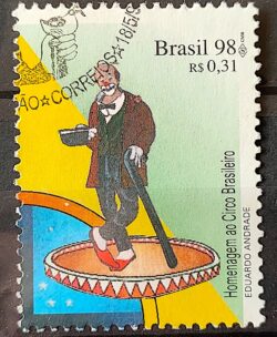 C 2086 Selo Circo Brasileiro Palhaco 1998 Circulado 1