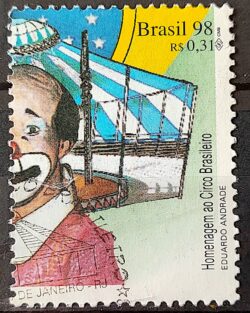 C 2088 Selo Circo Brasileiro Palhaco 1998 Circulado 1