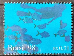 C 2093 Selo Oceanos Peixe Mergulhador 1998