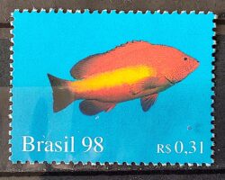 C 2098 Selo Oceanos Peixe Dourado 1998