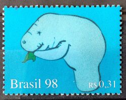 C 2099 Selo Oceanos Peixe Boi 1998