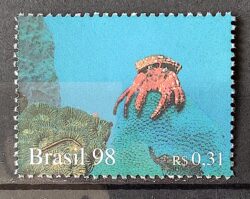 C 2110 Selo Oceanos Anemona Coral 1998