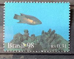 C 2111 Selo Oceanos Peixe Coral 1998
