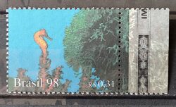 C 2112 Selo Oceanos Peixe Cavalo Marinho 1998