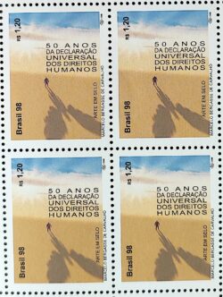 C 2179 Selo 50 Anos Declaracao dos Direitos Humanos 1998 Quadra