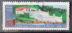 C 2194 Selo Fortaleza de Santo Amaro da Barra Grande Militar 1999 Circulado 1