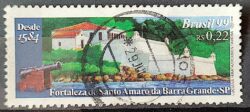 C 2194 Selo Fortaleza de Santo Amaro da Barra Grande Militar 1999 Circulado 4